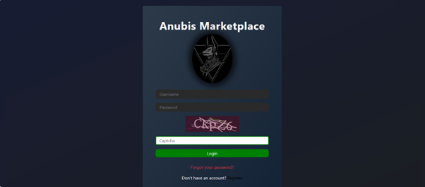 Anubis Market 2FA setup screen